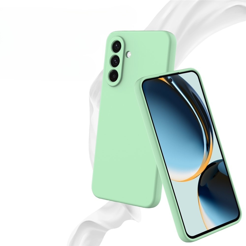 Samsung Galaxy A17 Silikon Case Hülle mit Kameraschutz   Handschlaufe - Grün