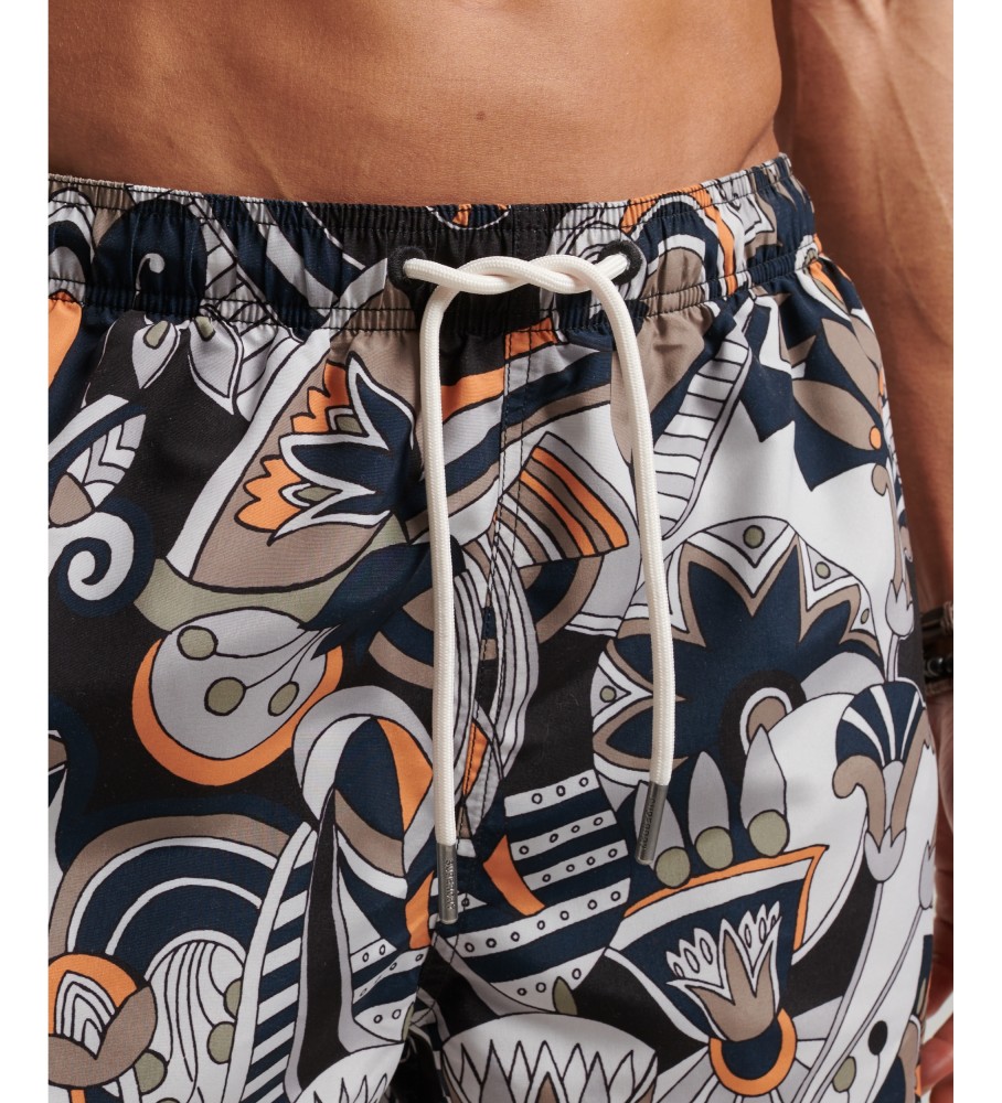 Maiô Superdry feito de material reciclado, preto