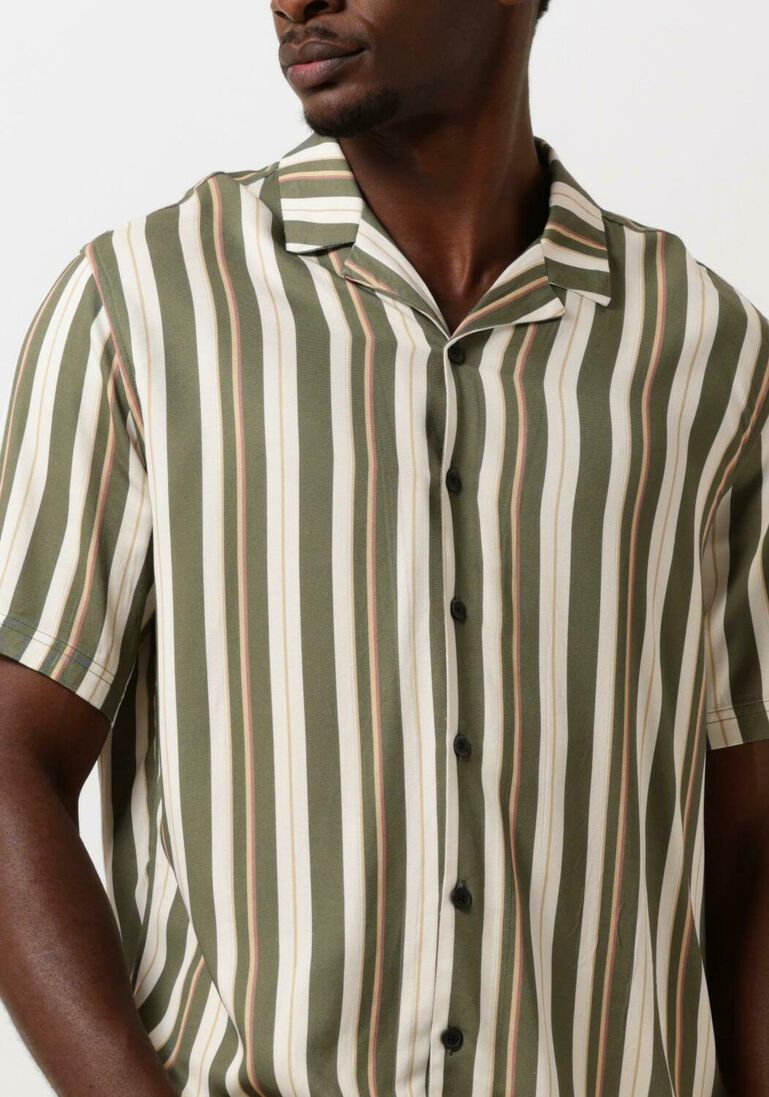 ANERKJENDT olijf anerkjendt casual overhemd akleo s/s viscose aop