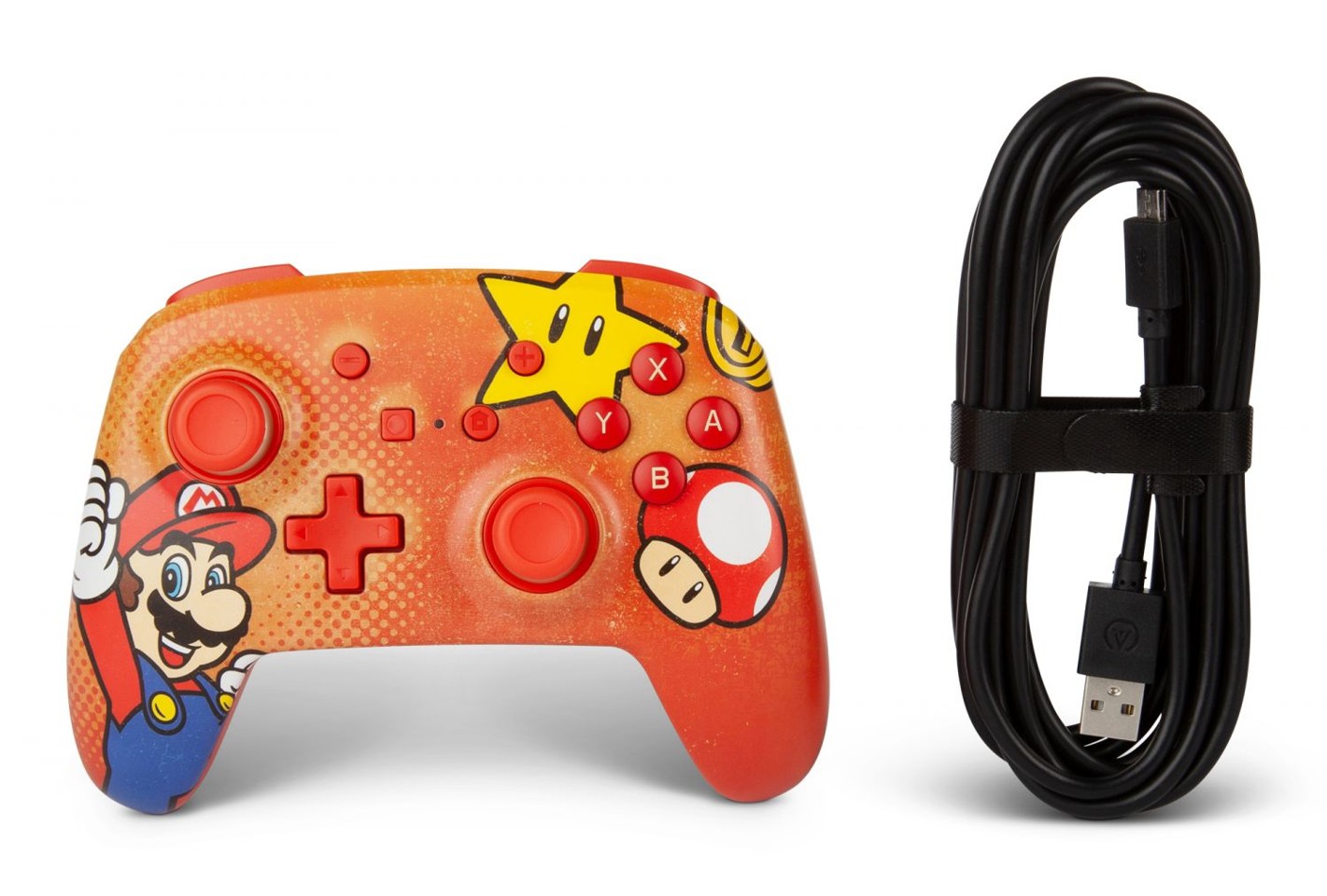 PowerA Nintendo Switch Enh Wired Controller - Mario Vintage