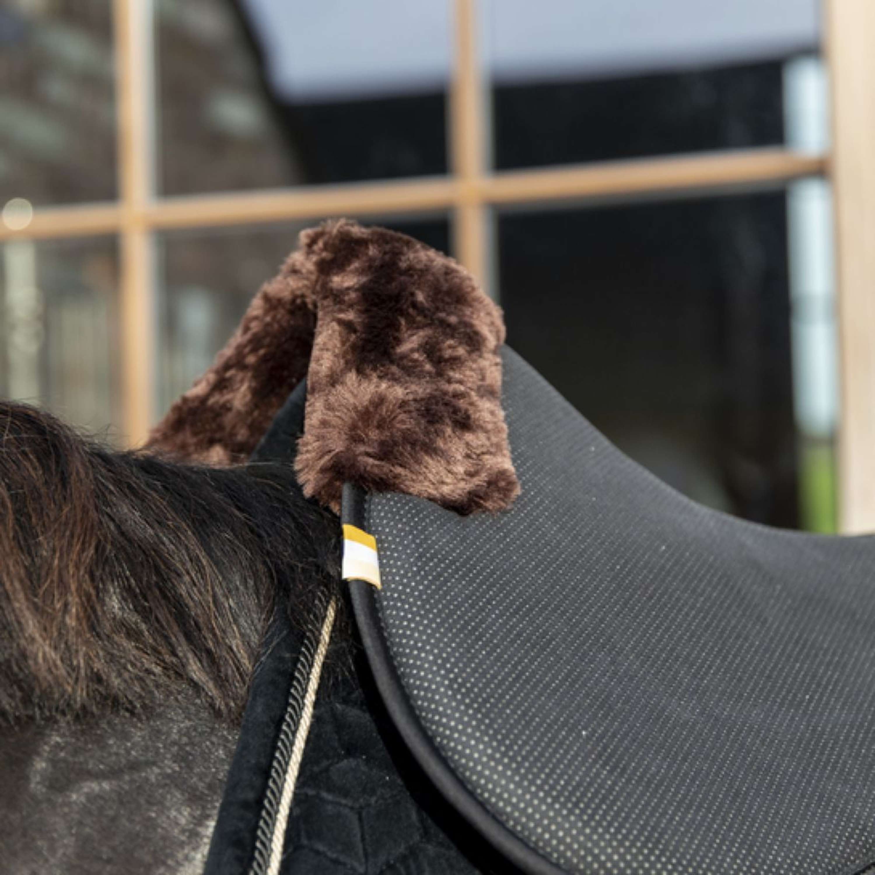 Kentucky Zadelonderlegger Halfpad Anatomic Absorb Sheepskin Bruin/Zwar
