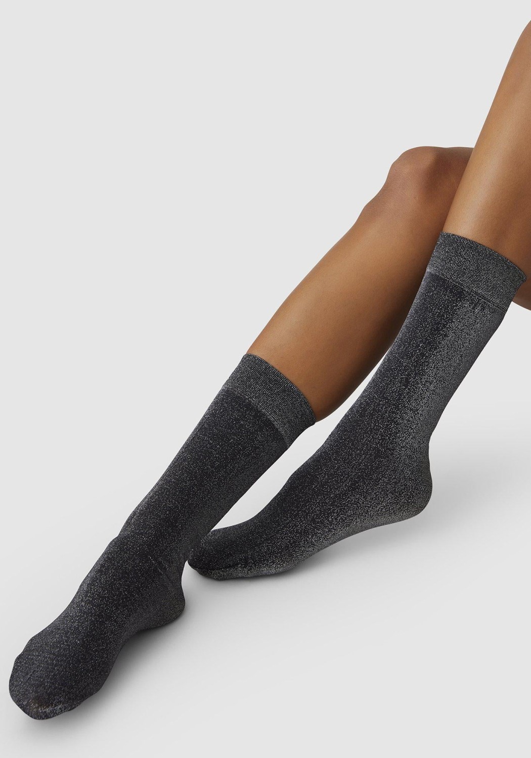 Swedish Stockings Socken Ines Shimmery Socks Black