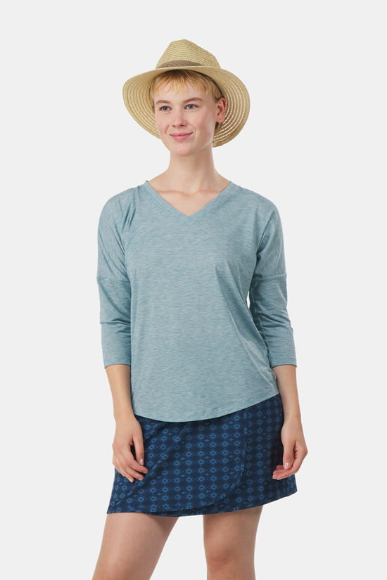 Sherpa Sherpa Asha V-Neck 3/4 Sleeve Shirt Dames