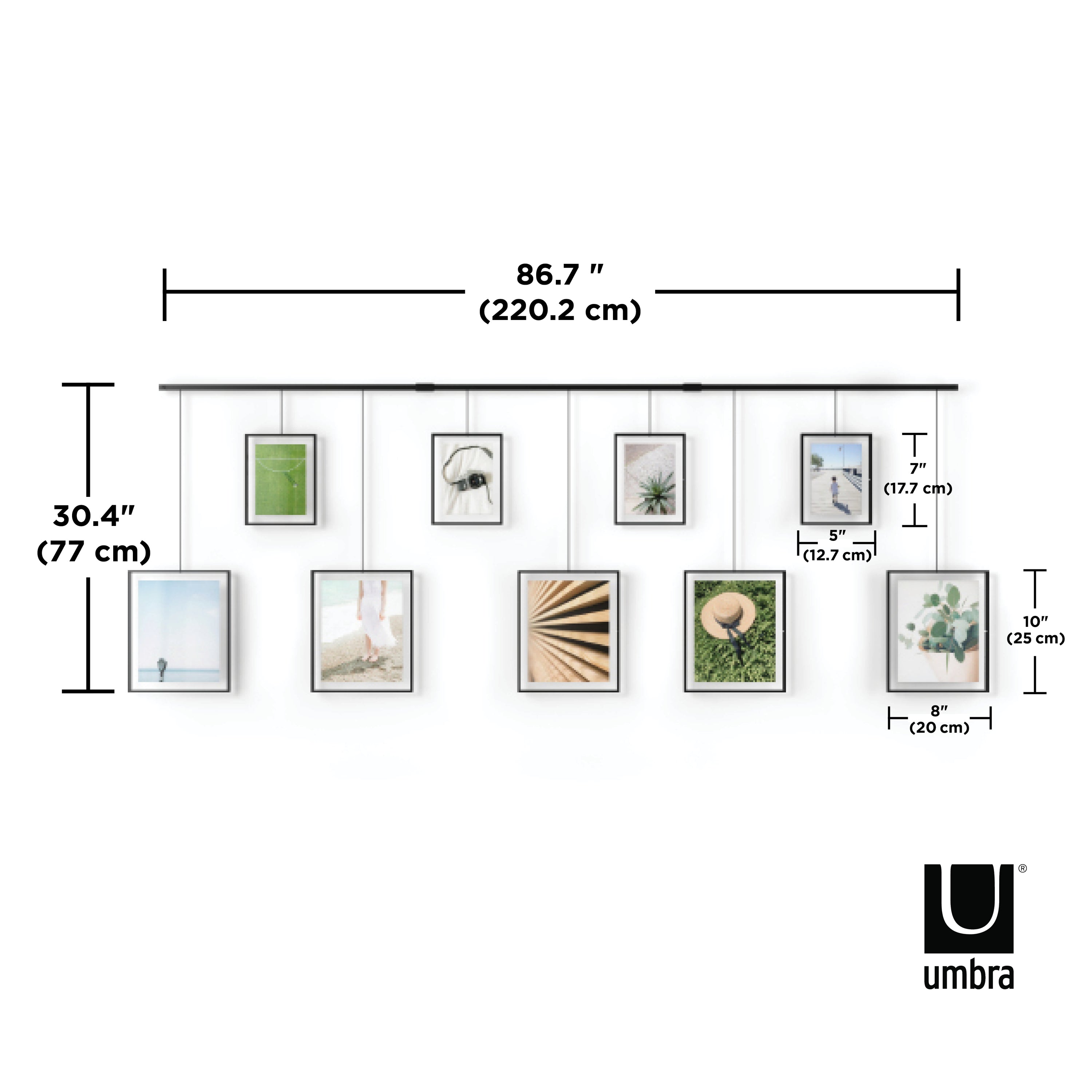Umbra Exhibit 9 Fotolijsten - Zwart