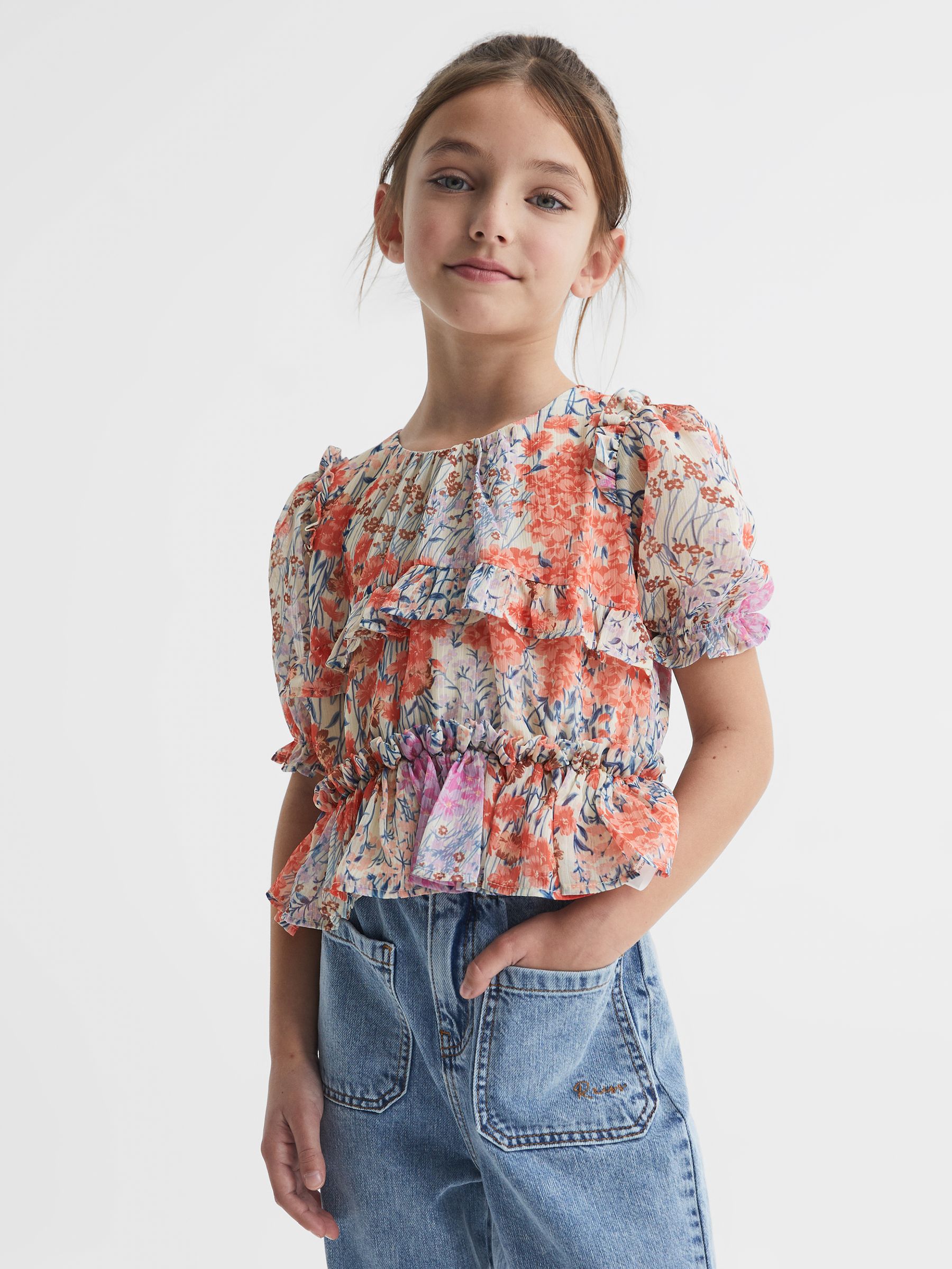 Reiss Hester blouse met bloemenprint