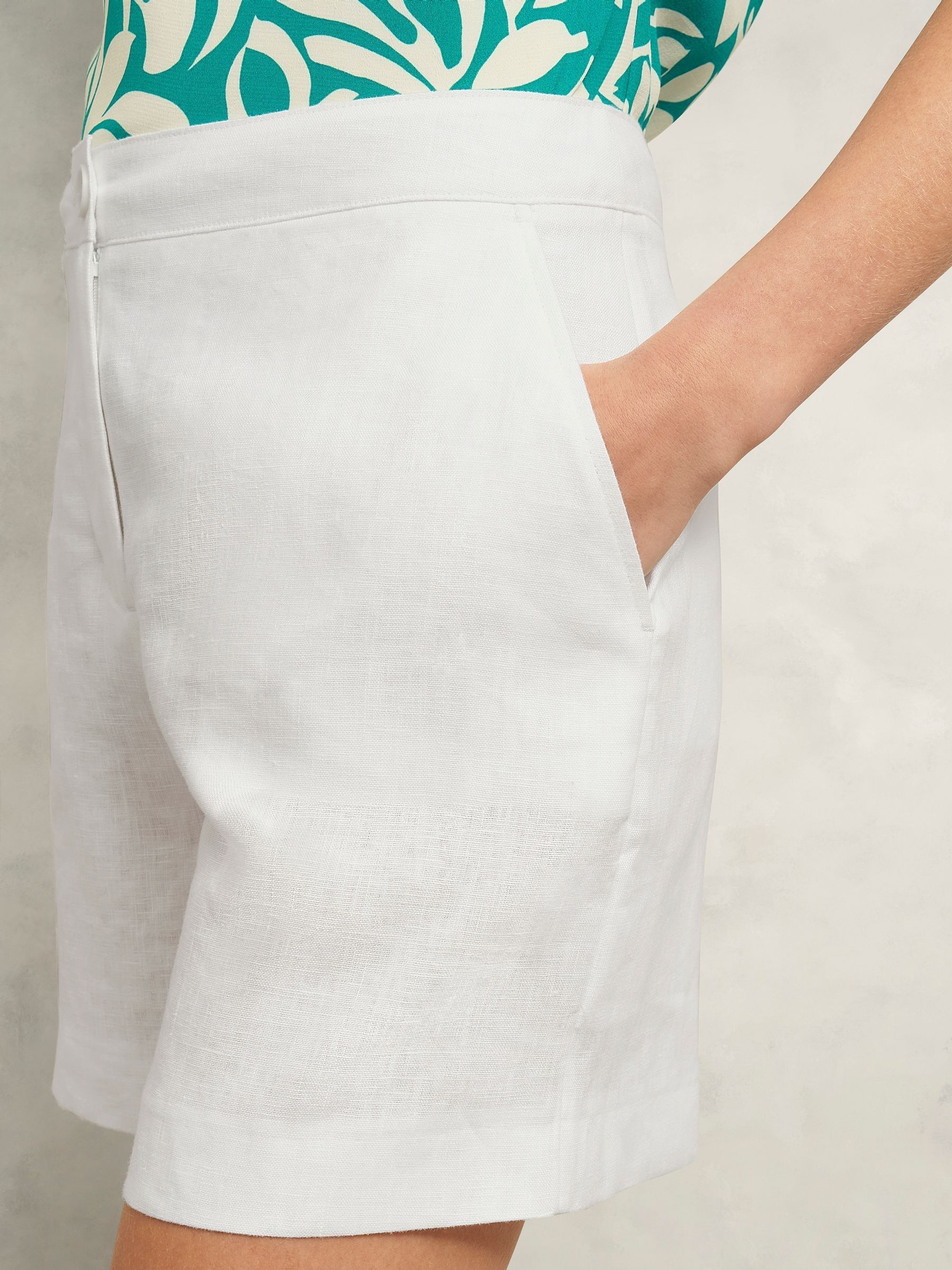 Hobbs 100% Linen Chelsea Shorts