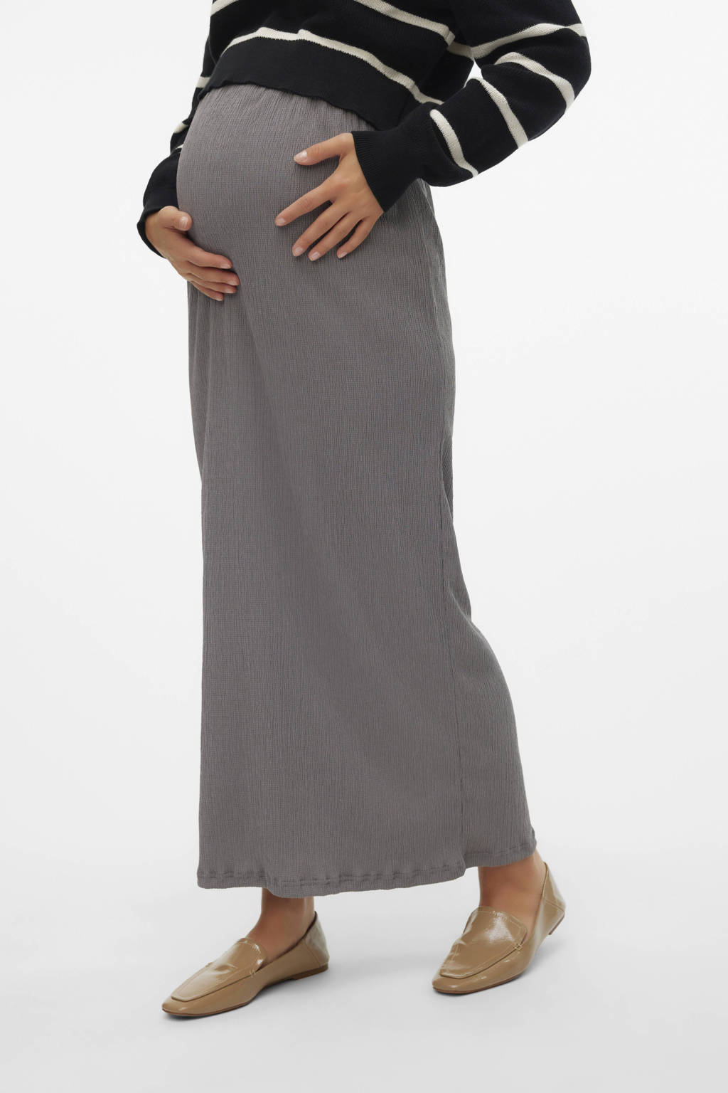 MAMALICIOUS maxi zwangerschapsrok grijs