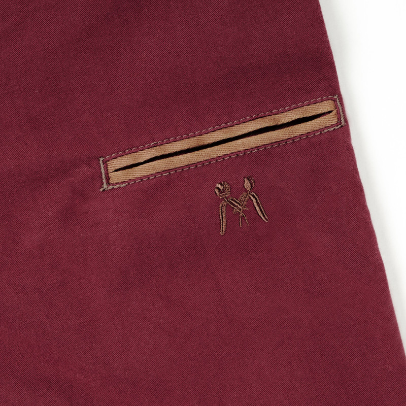 PANTALON AMPLES BICOLORE - BORDEAUX