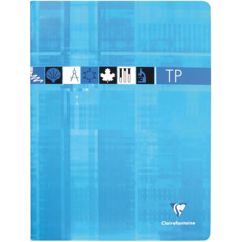 Cahier Travaux Pratiques piqué 24x32cm 120 pages grands carreaux + uni Couleur aléatoire - Assortis