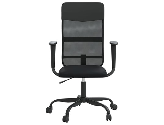 VIDAXL - Chaise de bureau noir tissu en maille et similicuir