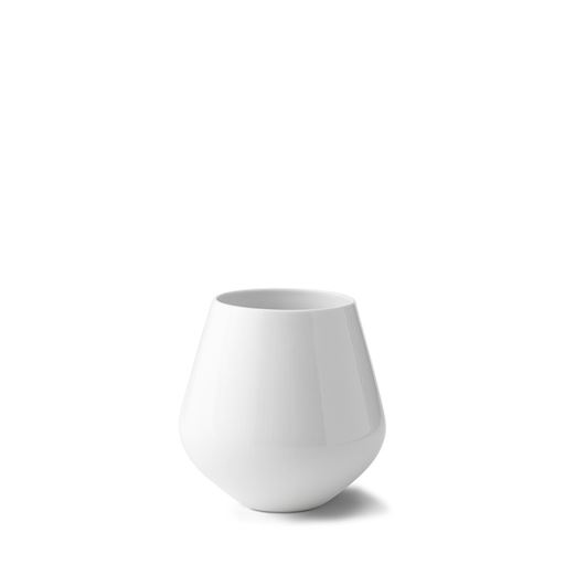 Royal Copenhagen Hvid Riflet Vase, 20,5 cm