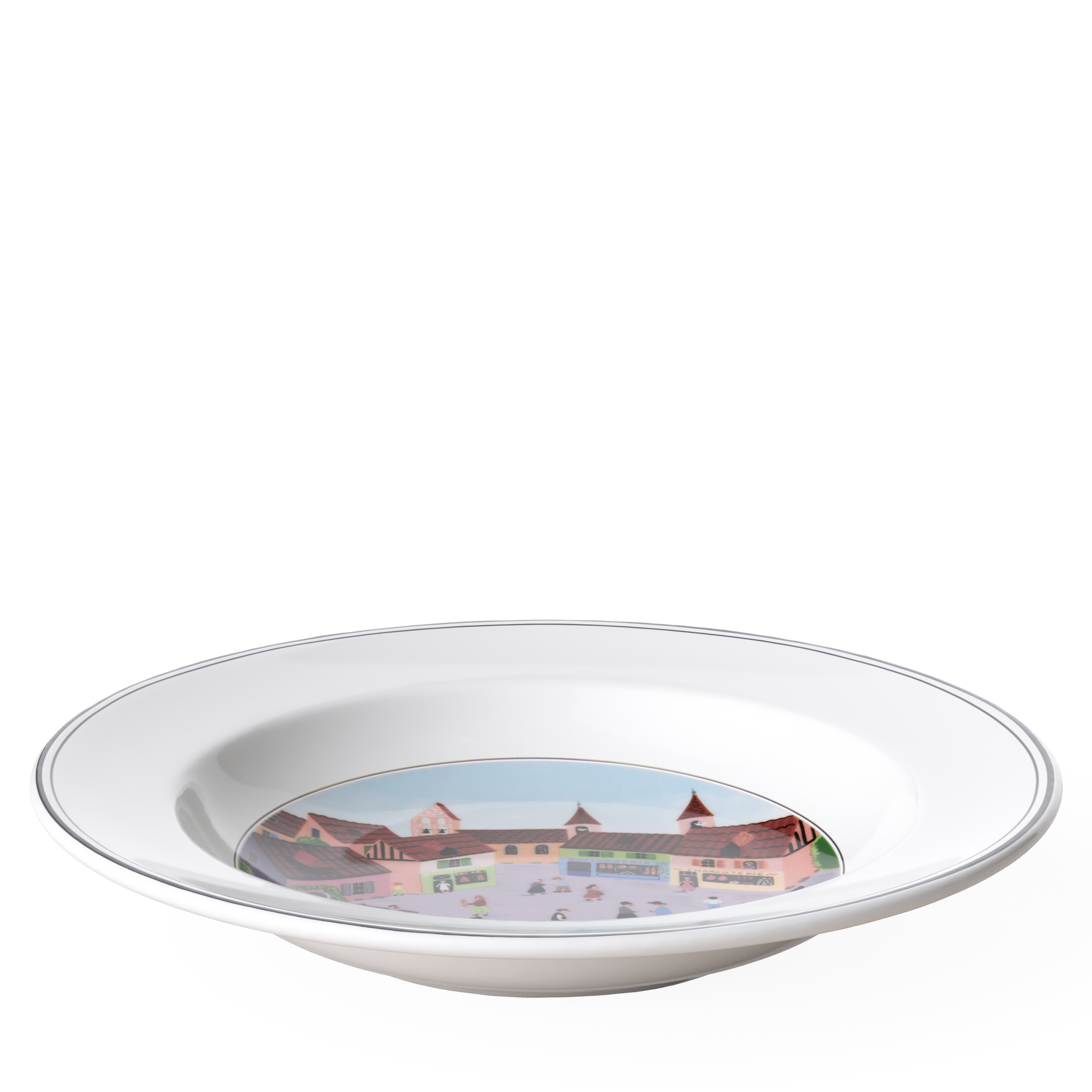 Design Naif Soup bowl Multi-colored, 8.8'', Premium Porcelain