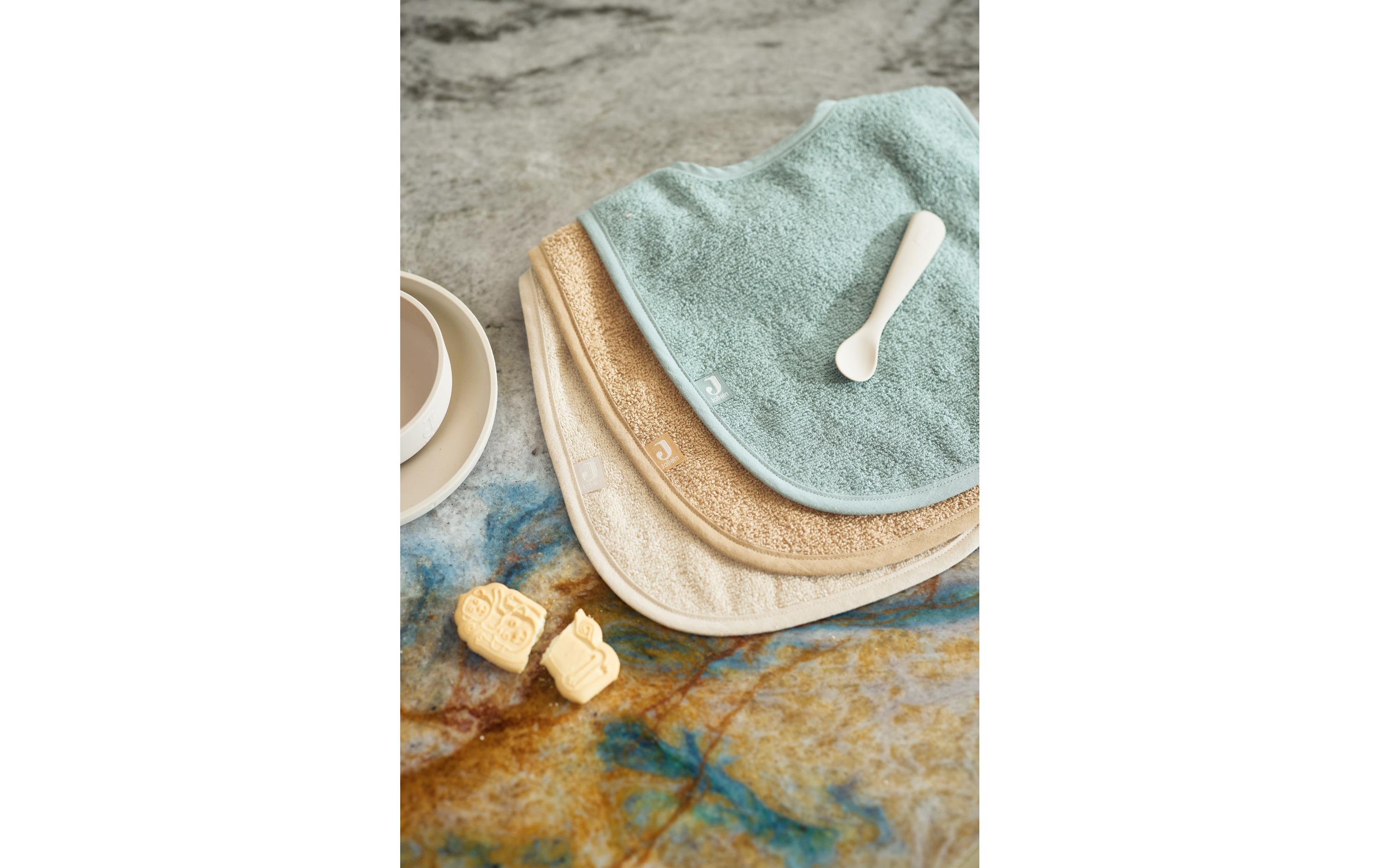 Lätzchen Frottee 3er Set Sea Green/Nougat/Biscuit 27 x 37 cmSabberlätzchen-Set aus weichem Frottee
