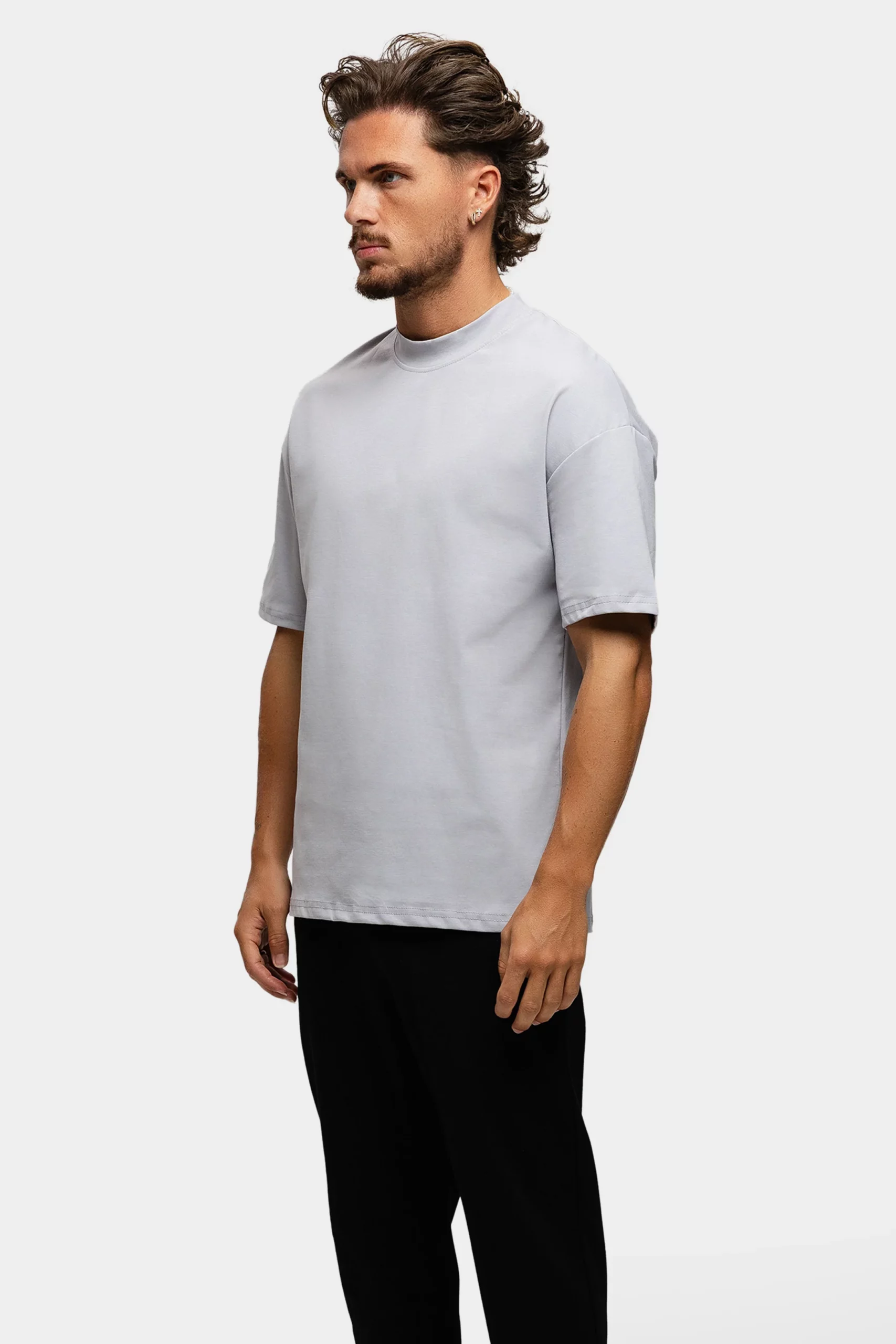 Richesse Matt Essential T-Shirt Heren Lichtgrijs