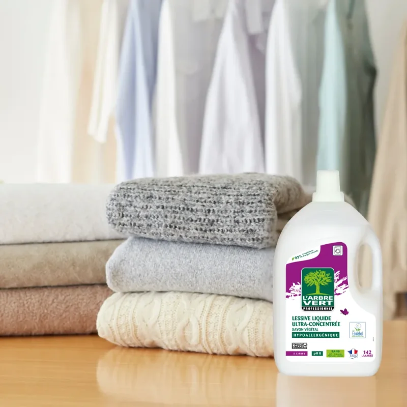 L'ARBRE VERT - Lessive Liquide ultra concentrée 142 lavages - Ecolabel - 5 L