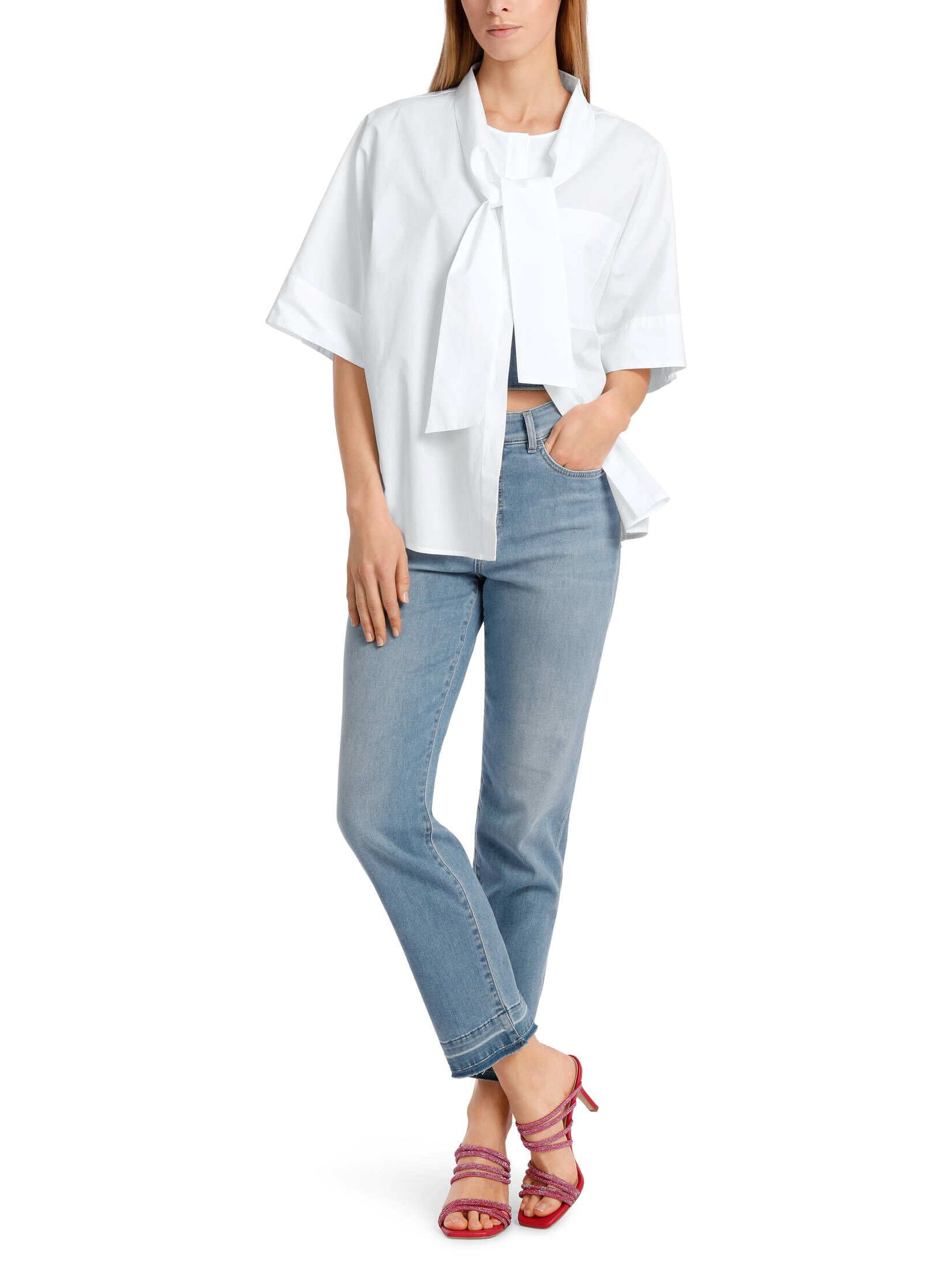 Marc Cain| Damen Schluppenbluse Kurzarm