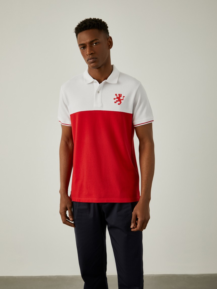 Polo bicolor slim fit