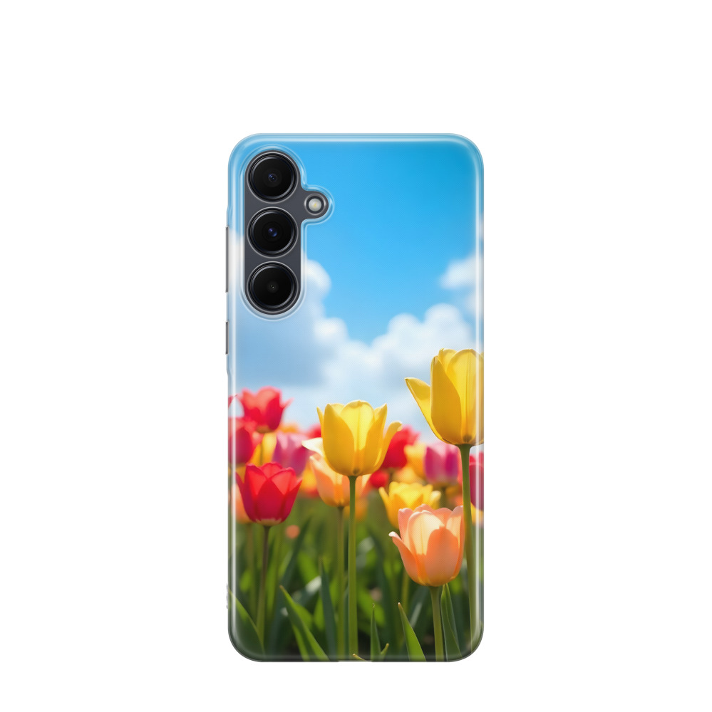 Samsung Galaxy A55 Gummi Hülle Tulpenparadies - Versch. Farben