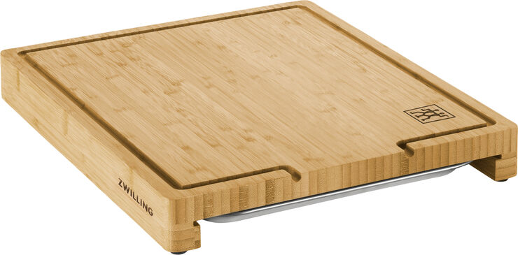 Zwilling Skærebræt Med bakke 39x30 Bambus Brun