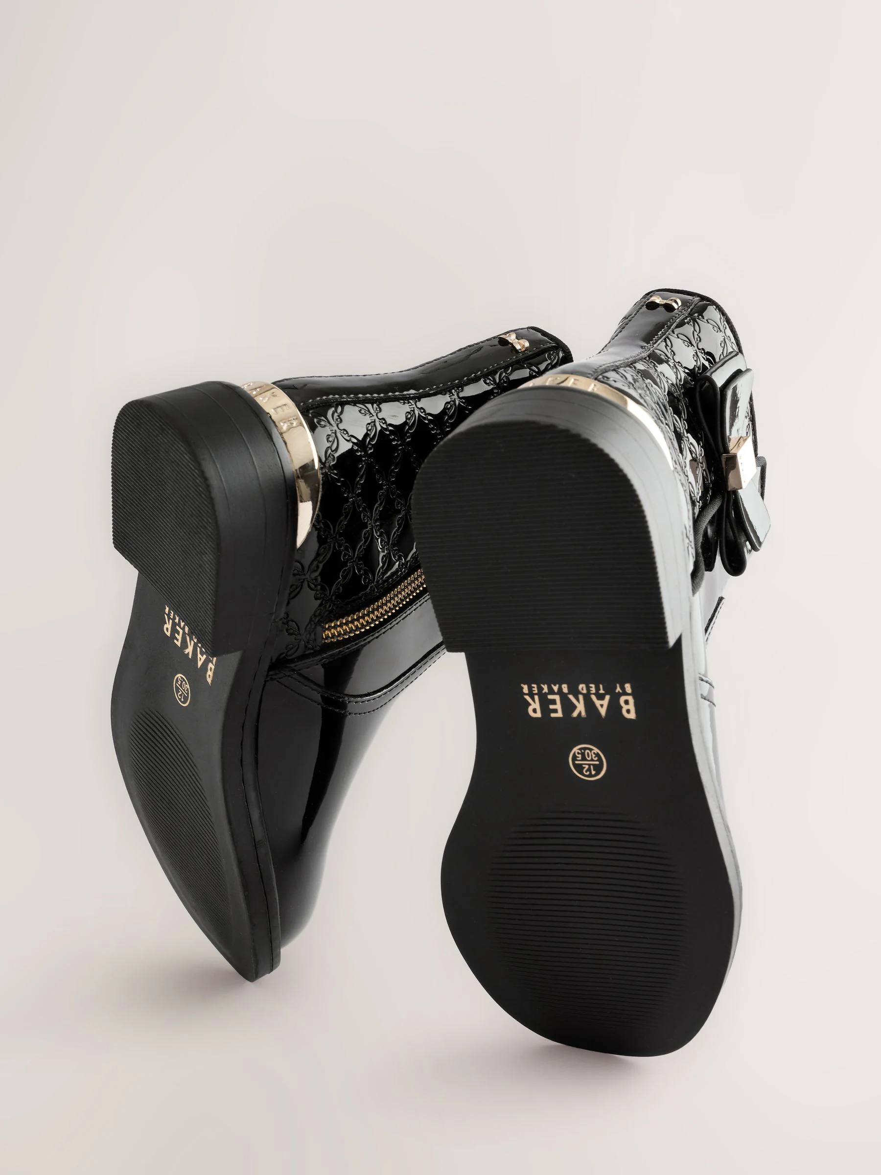 Baker by Ted Baker - Zwarte lakleren Chelsea-laarzen voor meisjes