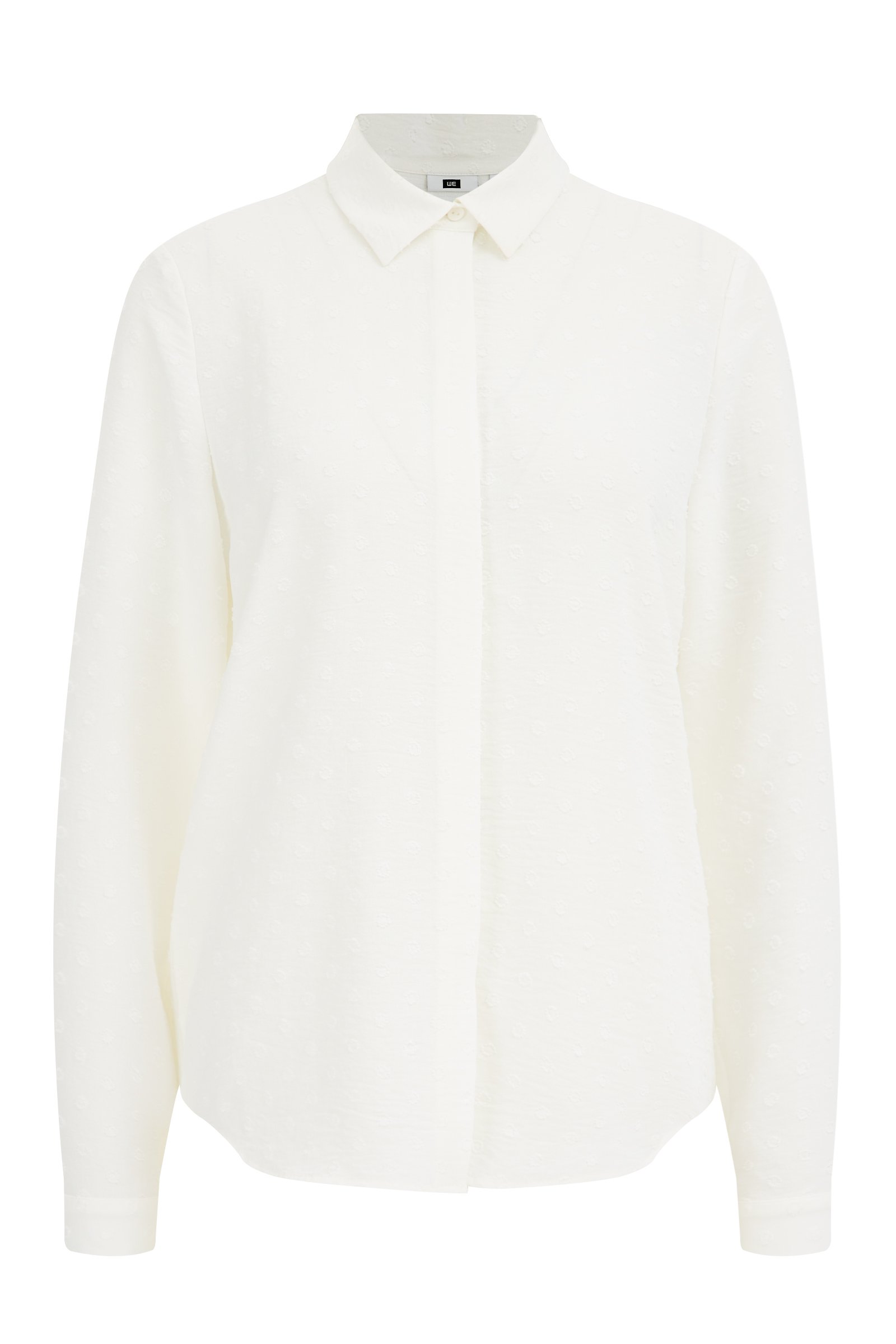 blouse met structuur WE Fashion Gebroken wit