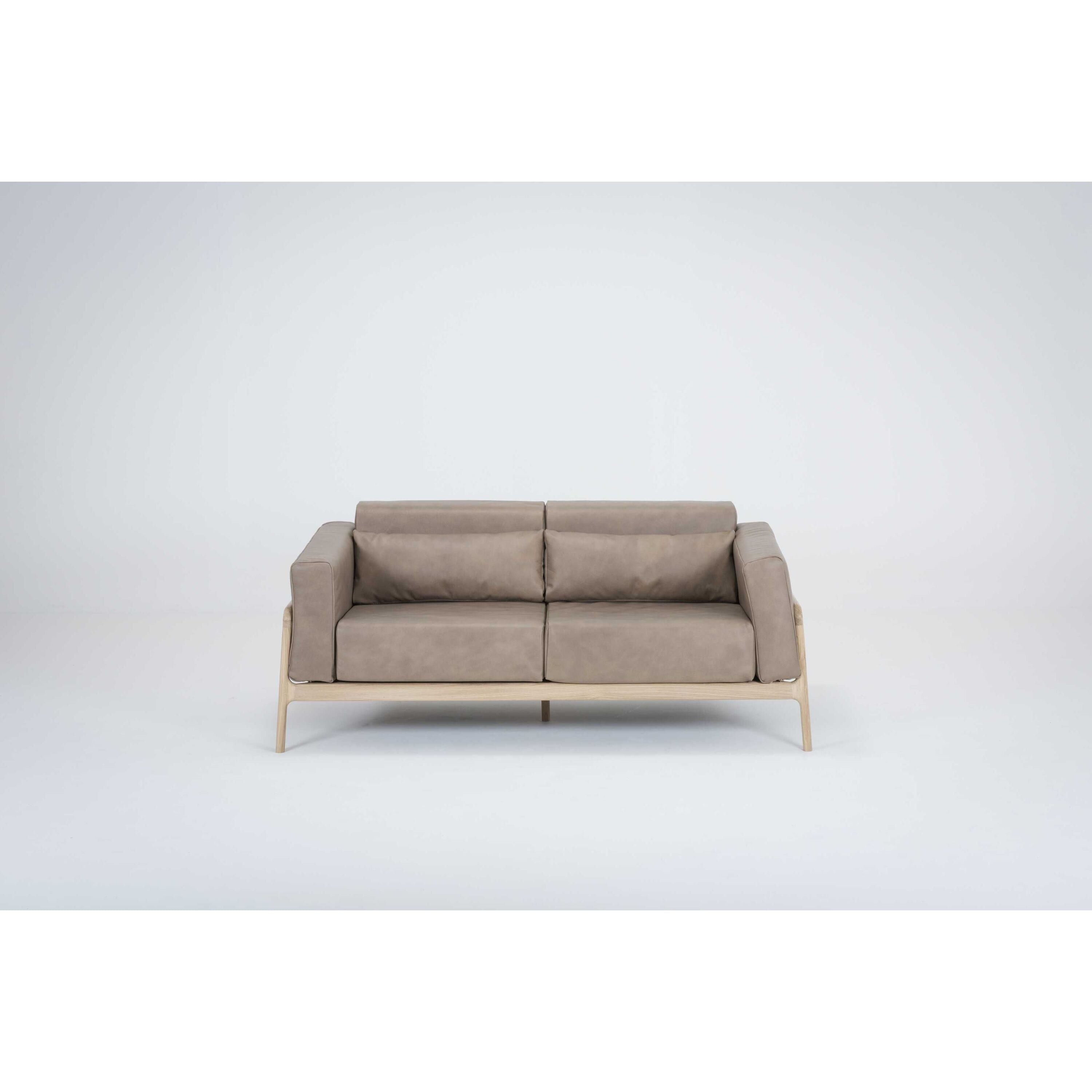 Fawn sofa 2-zits whitewash Dakar Leather Grey