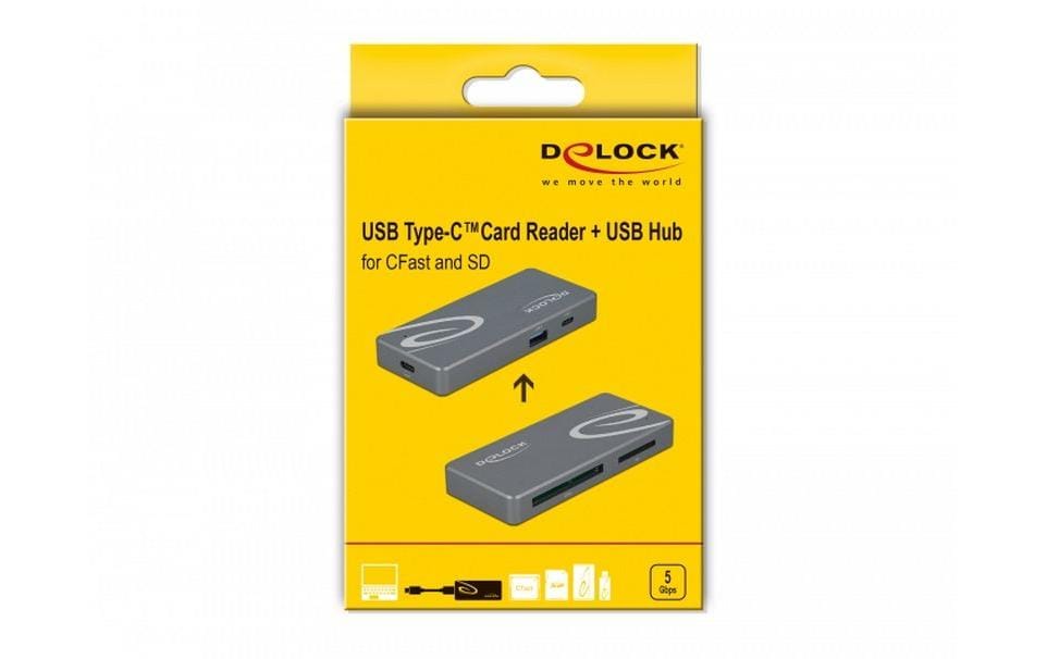 Card Reader Extern 91754 USB-A/C für CFast und SDCFast- und SD-Speicherkartenleser mit USB-Hub