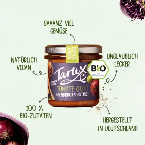 Bio Abendbrotaufstrich Tomaten Olive