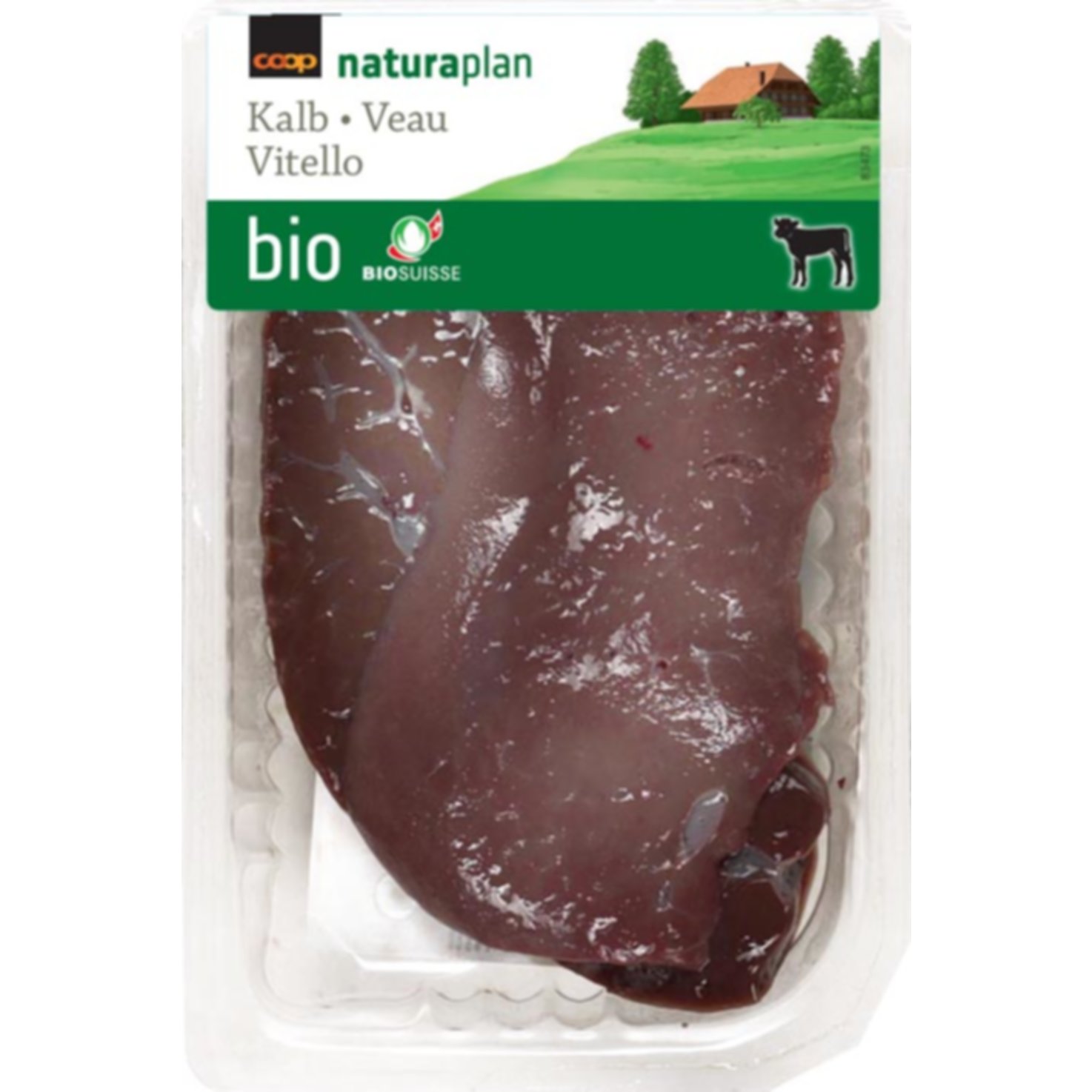 Naturaplan Bio Kalbsleber Plätzli 2 Stück 230g