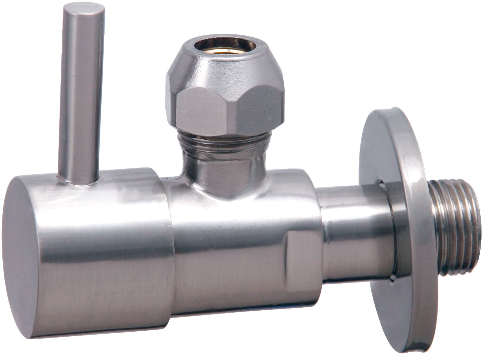 Mueller Skipe hoekstopkraan 3/8 x 3/8 of knel 10mm geborsteld staal
