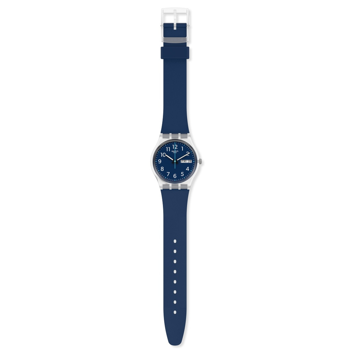 Montre Swatch mixte plastique matériaux biosourcés bleus