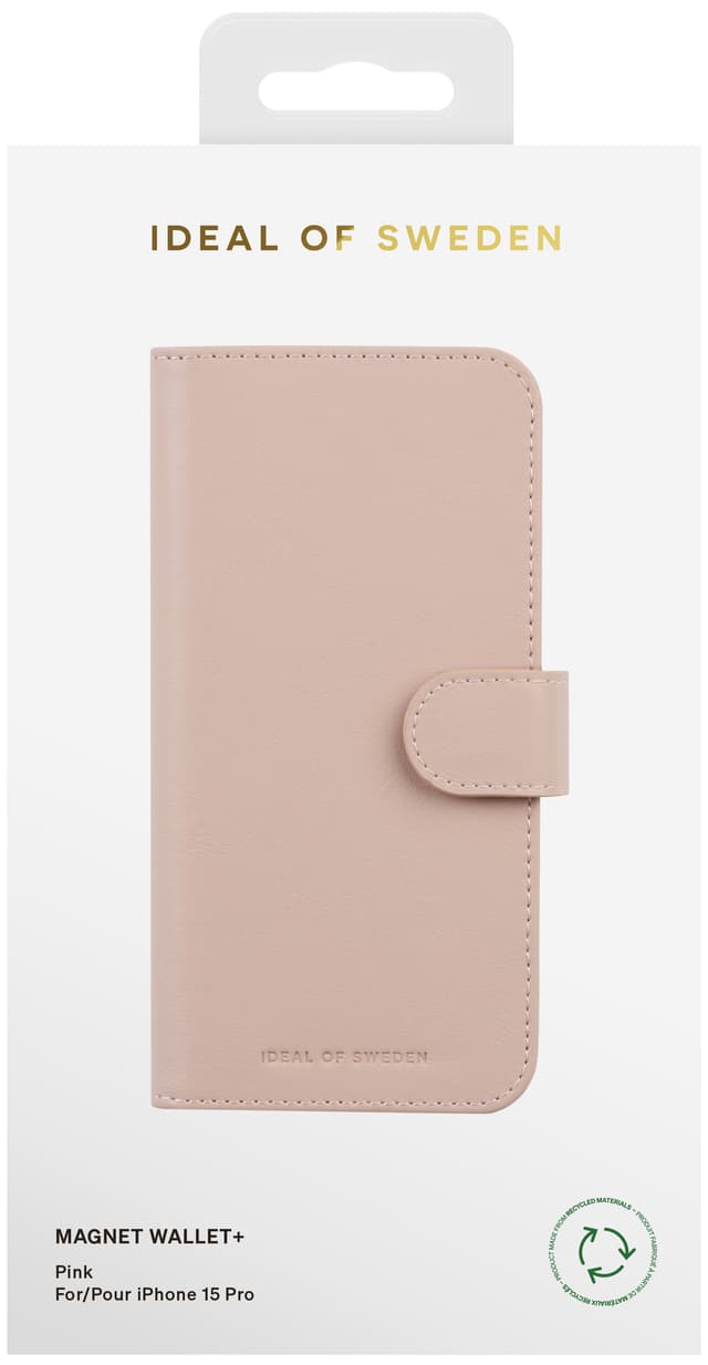 Ideal of Sweden Magnet Wallet+ iPhone 15 Pro pungetui (pink)