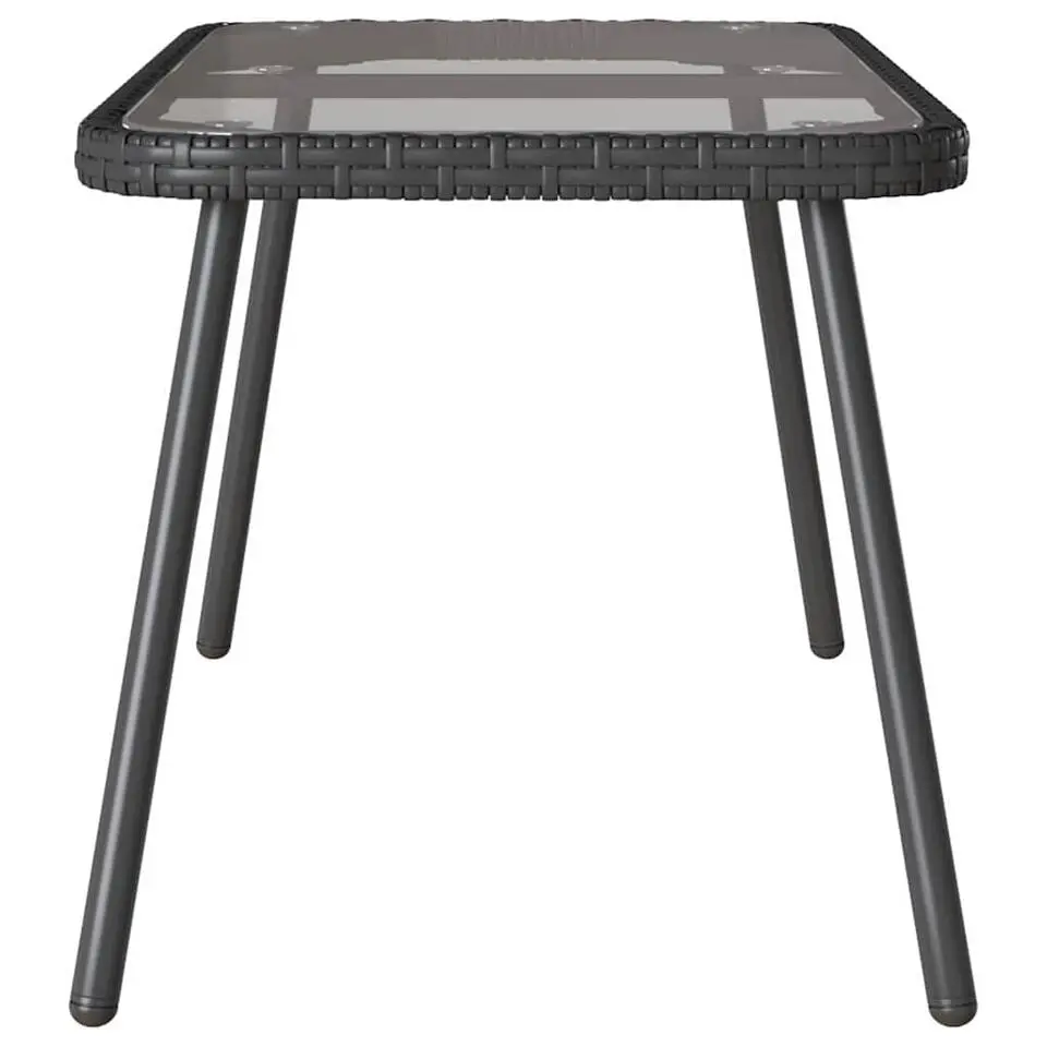 vidaXL - Salontafel - Zwart - Poly rattan - 90 x 45 x 43 cm