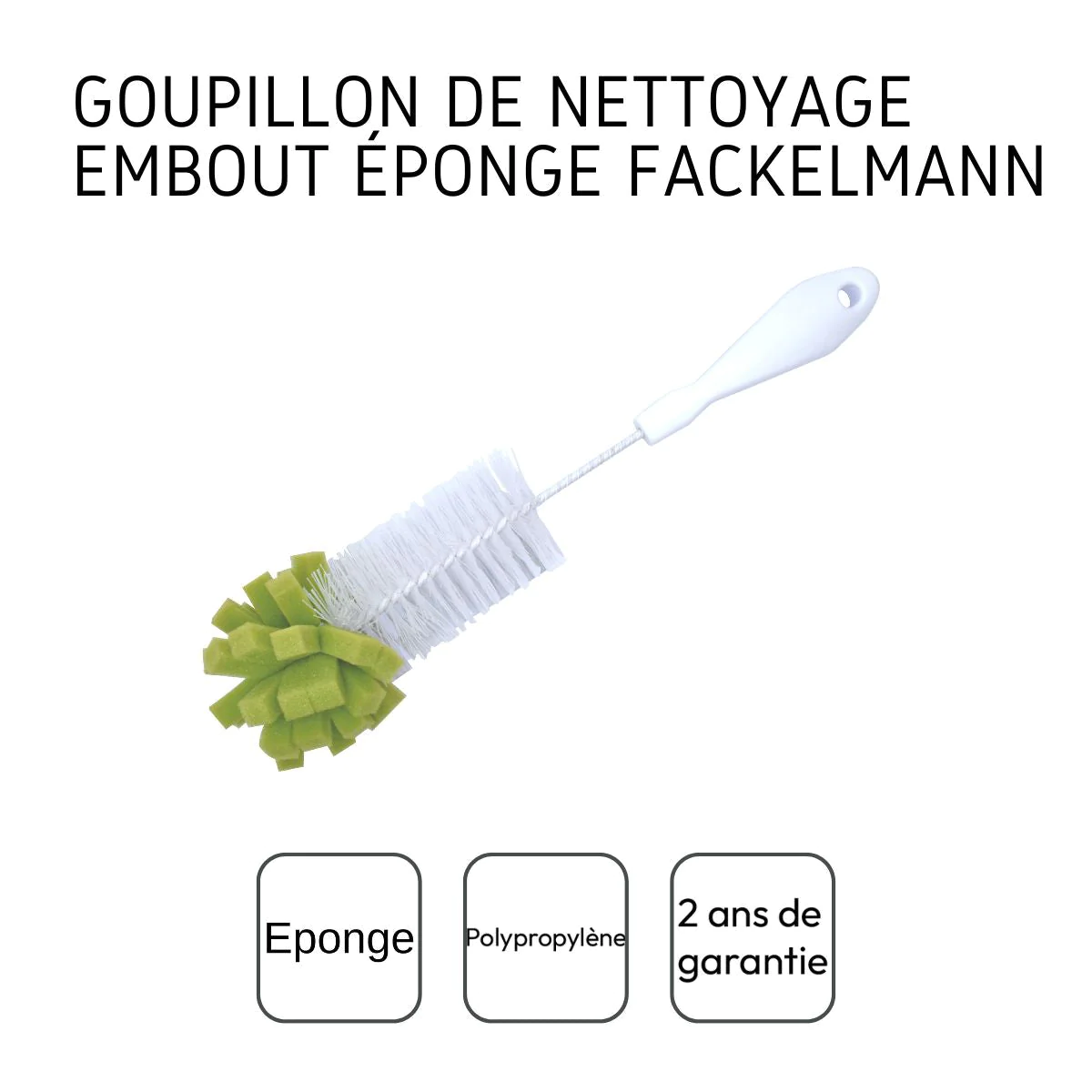 Goupillon pour bouteille avec embout éponge Fackelmann Tecno Fackelman