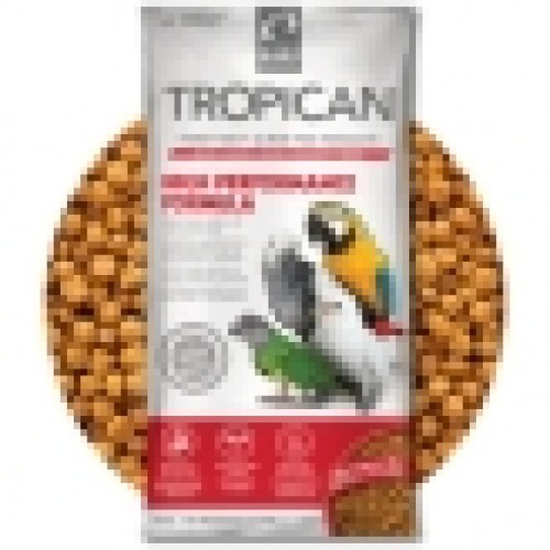 Alimento para papagaios Tropican de alto desempenho com sabor natural