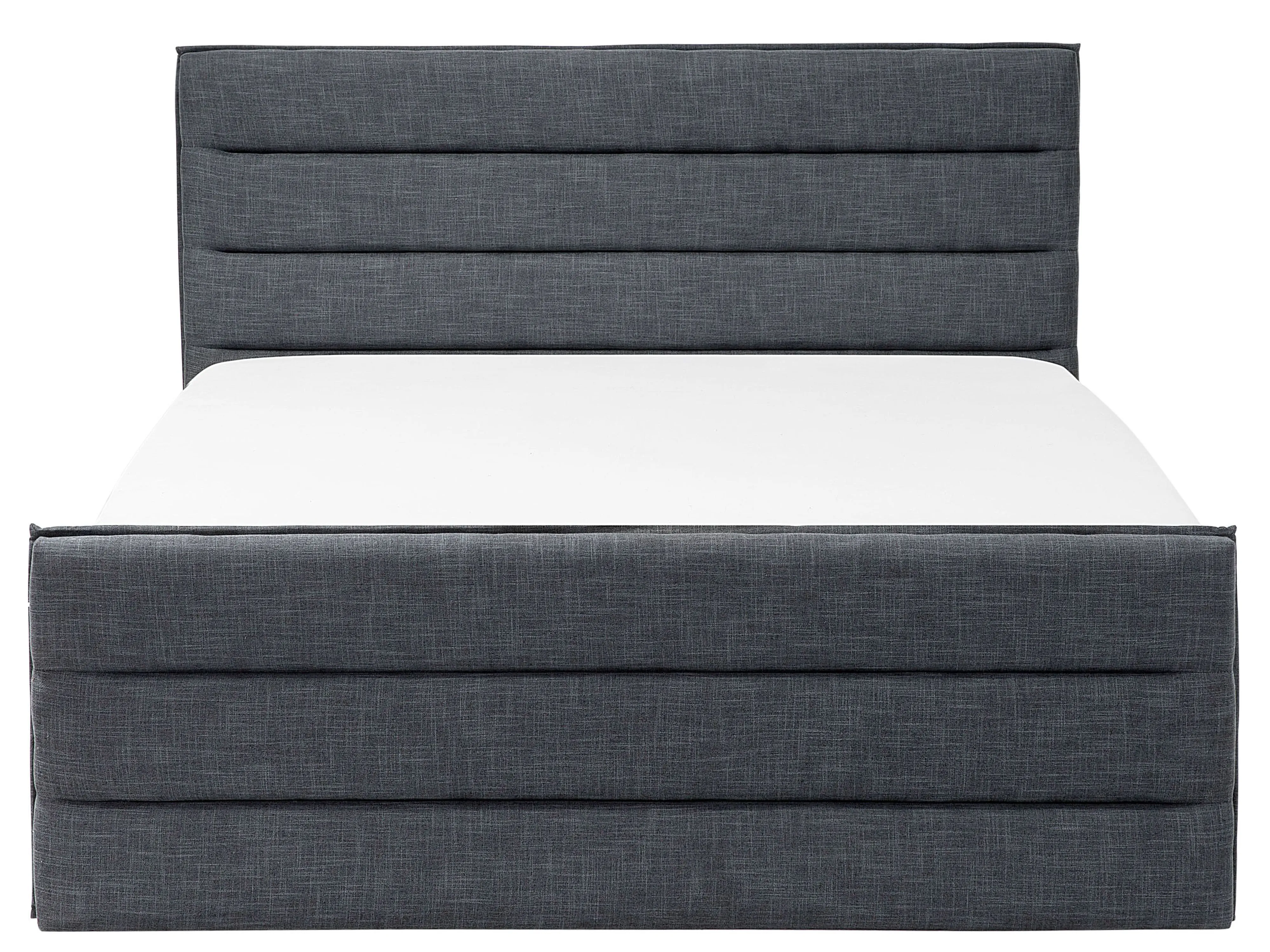 Bed Stof VALBONNE 160 x 200 cm Donkergrijs