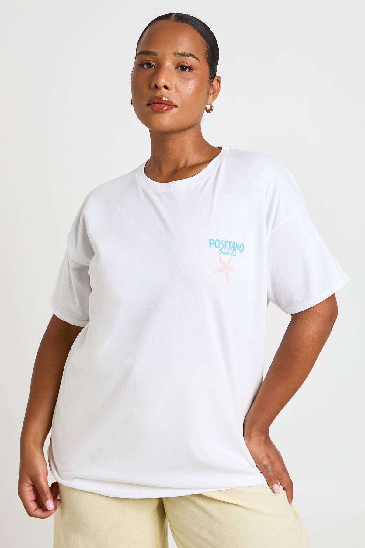 boohoo T-shirt Imprimé Coquillages Grande Taille