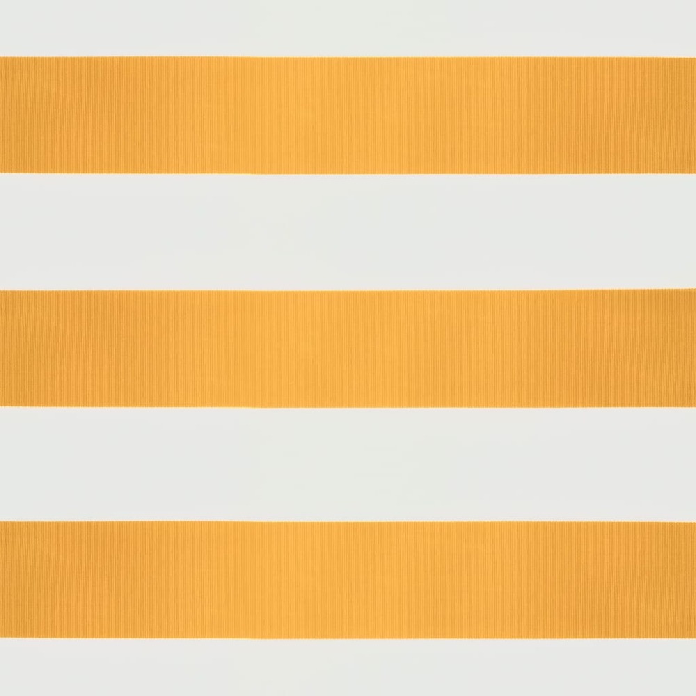 Auvent rétractable jaune et blanc 3x2,5 m tissu et aluminium
