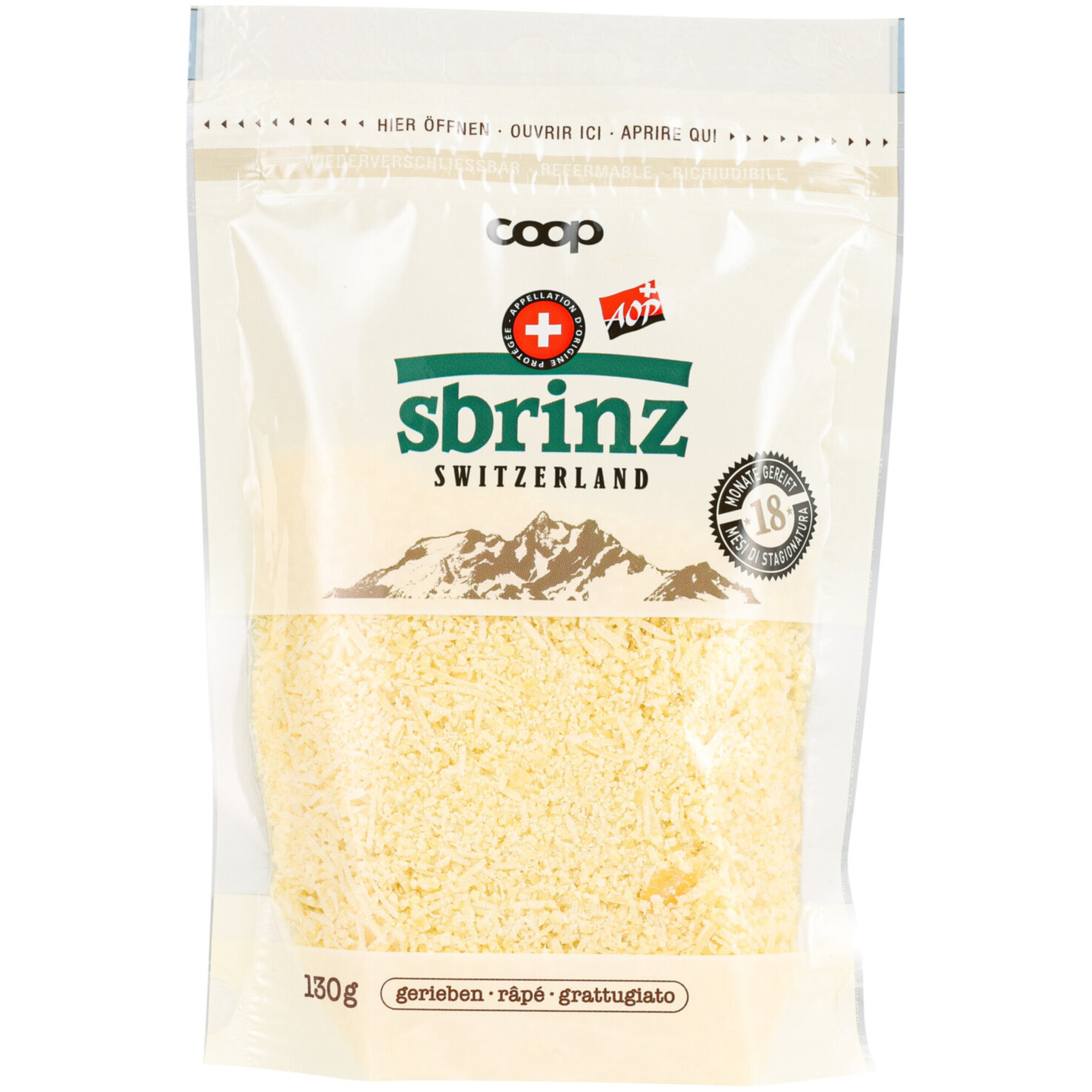 Sbrinz Reibkäse