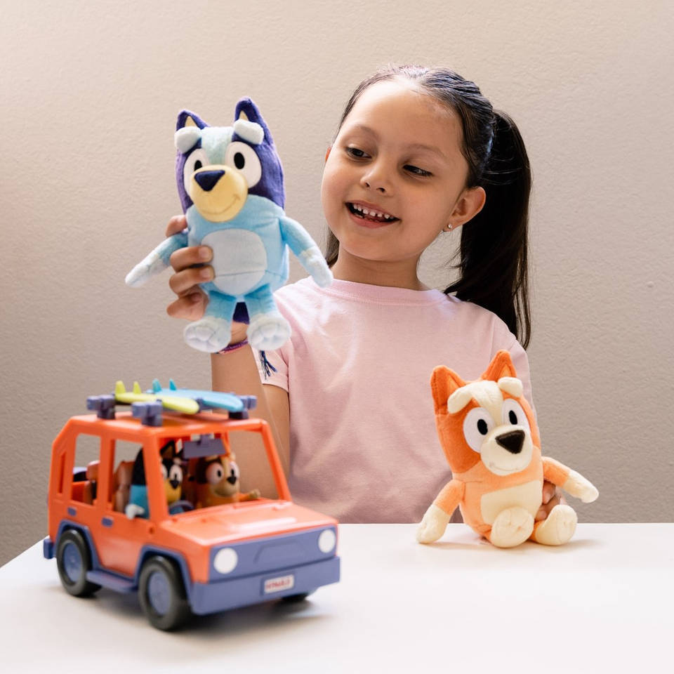 Bluey speelauto met accessoires