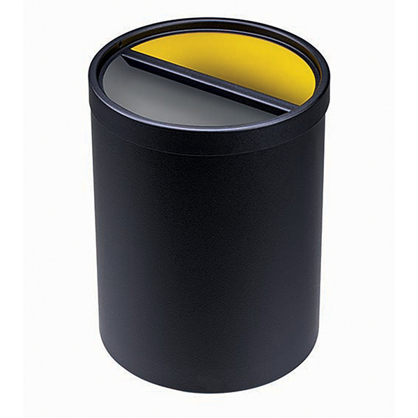 Corbeille Slais pour le tri sélectif avec 2 seaux  6L + 6L noir