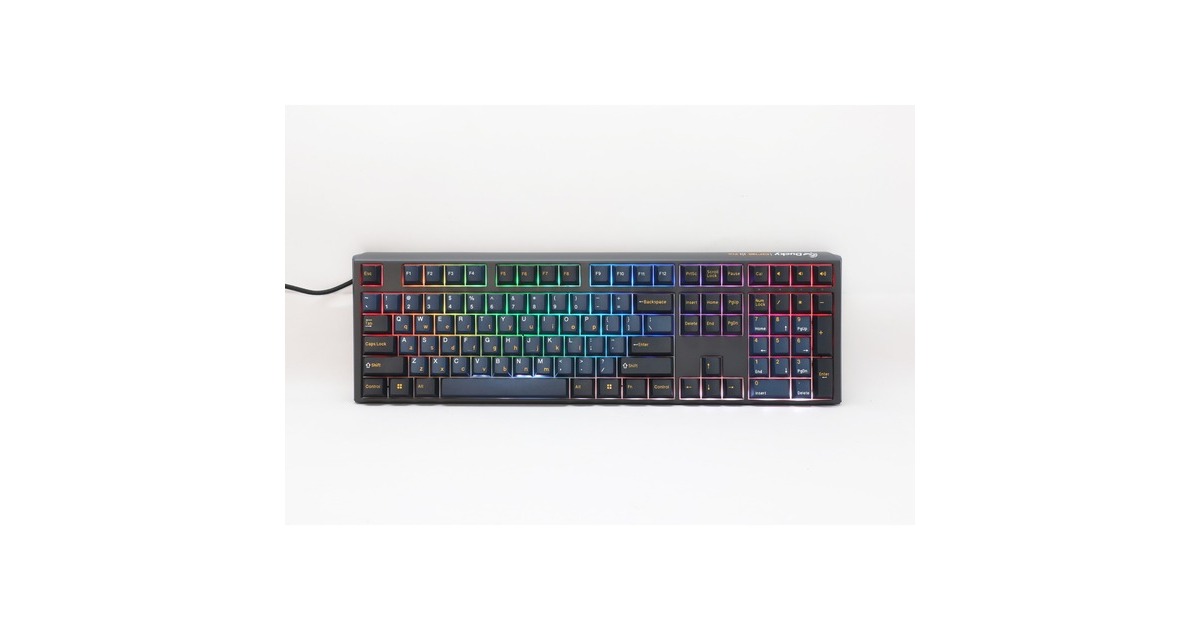 DuckyOne 3 Pro, gaming toetsenbord  (Zwart, US lay-out, Cherry MX2A Red, RGB led, Double-shot PBT, QUACK Mechanics, hot swap)