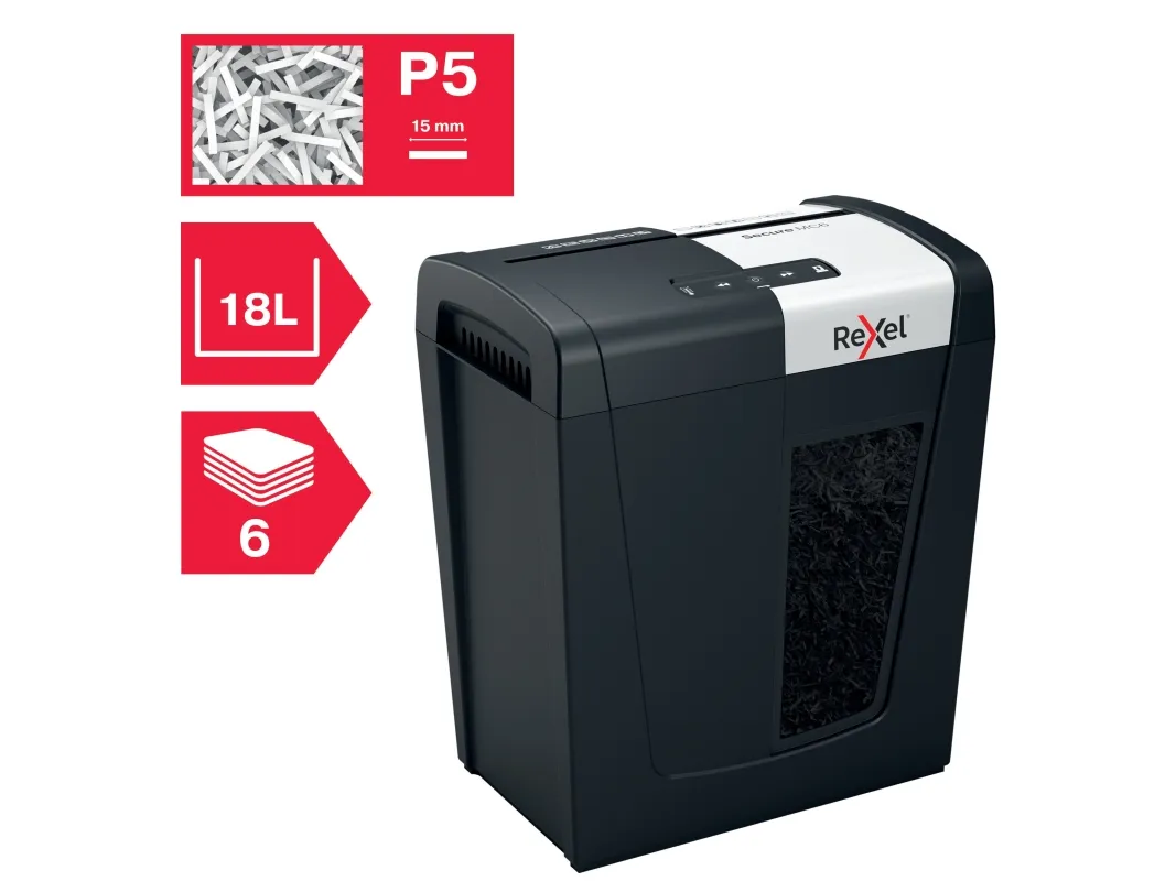 Makulator Rexel Secure MC6 mikromakulering 2x15 mm (P-5)