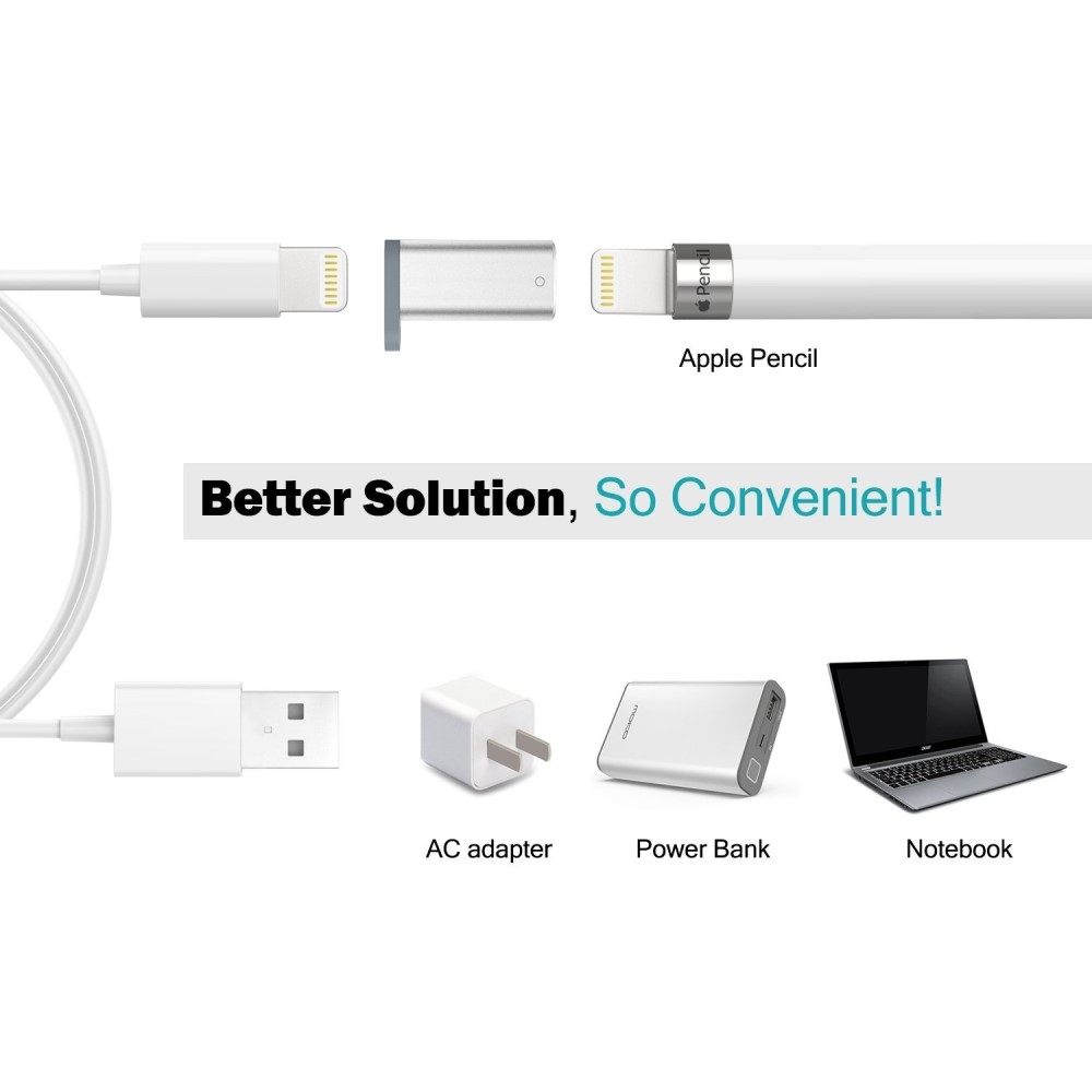Lightning Lade Adapter für iPad Pro Apple Pencil (1. Generation) mit Schlüsselanhänger