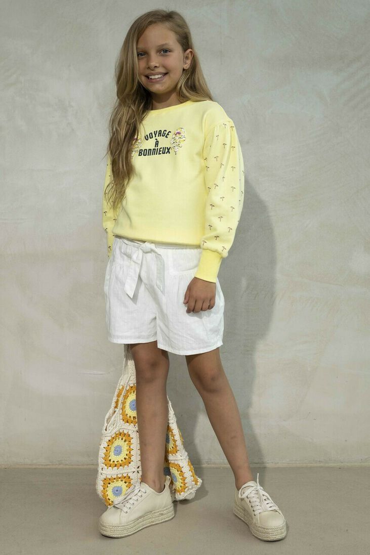 LIKE FLO witte like flo shorts woven short with belt
