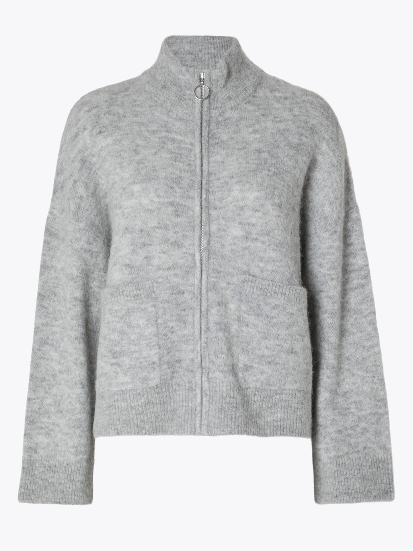 Sia Long Sleeve Knit Zipper Cardigan