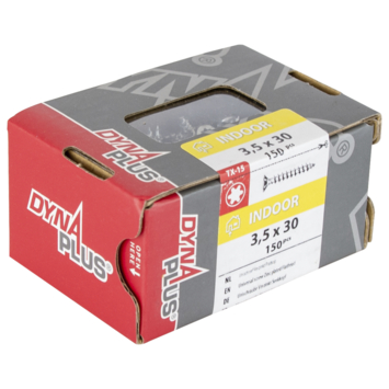 Dynaplus Schroef universeel platkop verzinkt TX-15 3.5x30 150 stuks