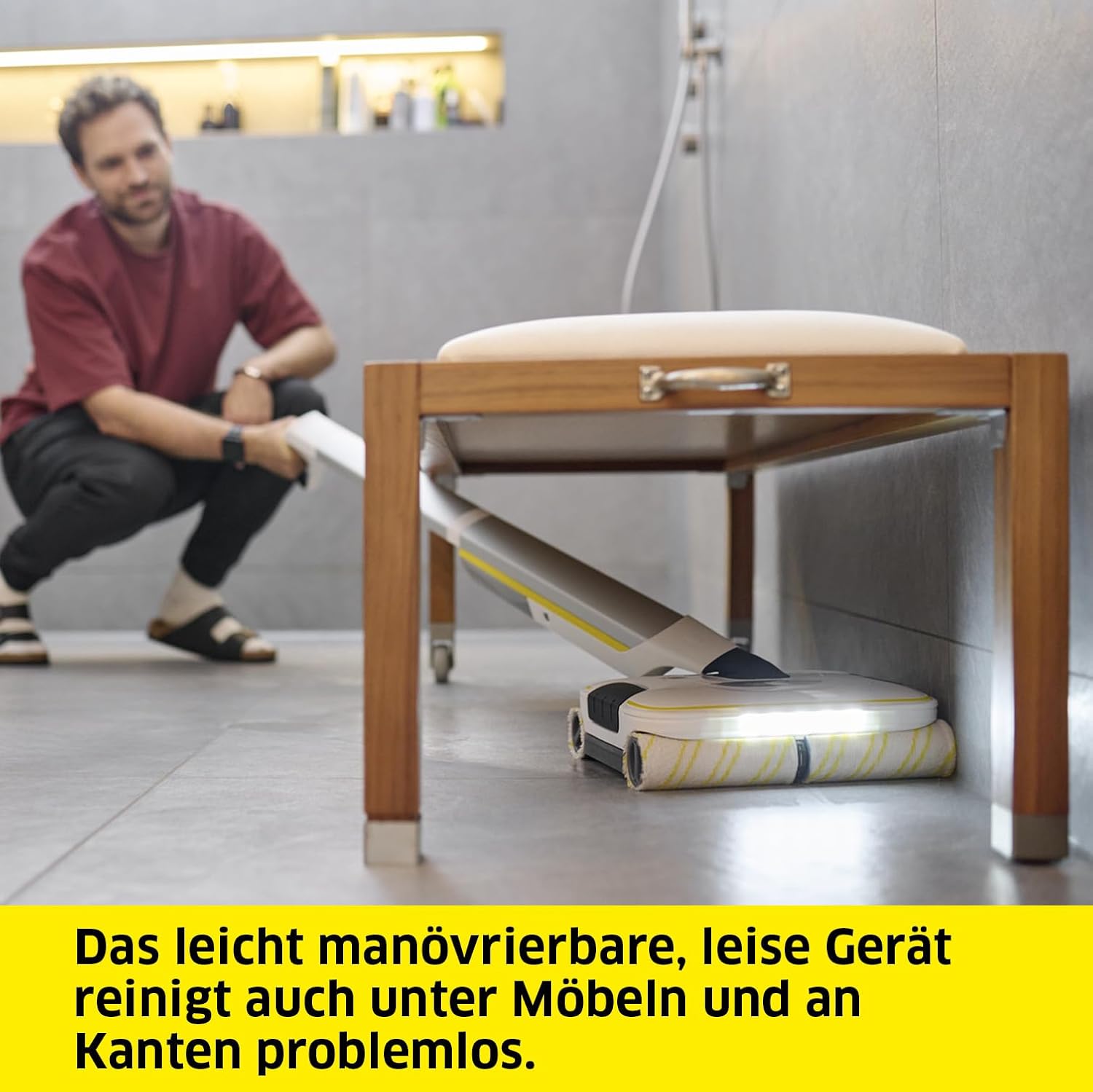 Kärcher Hartbodenreiniger FC 8 Smart Signature Line, kabelloser Bodenreiniger mit 4 rotierenden Mikrofaserwalzen, mit App, Akkulaufzeit: ca. 60 min, Flächenleistung pro Akkuladung: ca. 230 m²
