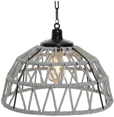 Lumineo Solar hanglamp lichtgrijs D 38 H 27 cm