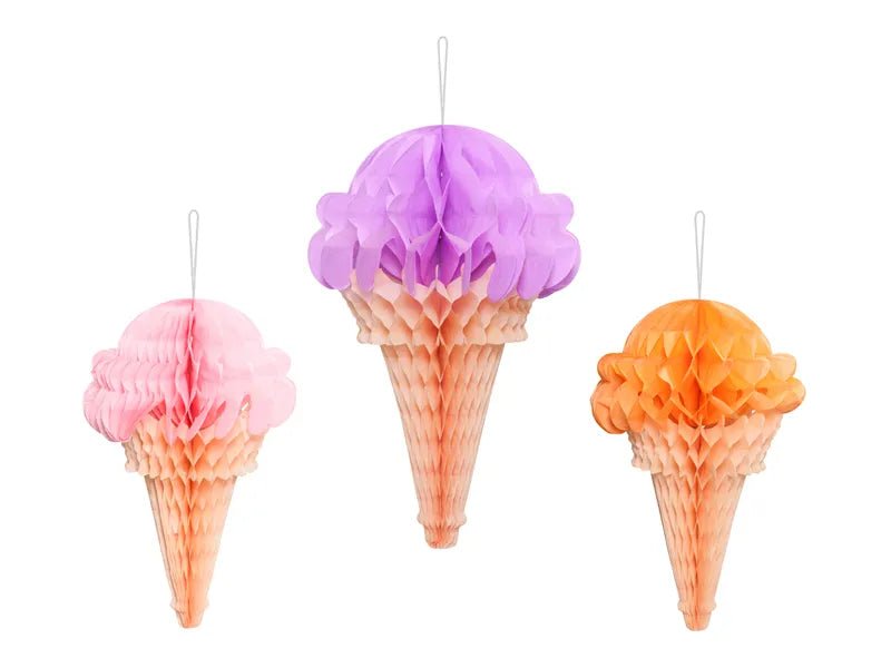 Ijsjes Honeycombs Gekleurd 30cm 3st